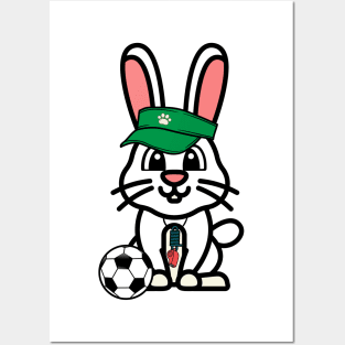 Funny bunny is a soccer coach Posters and Art